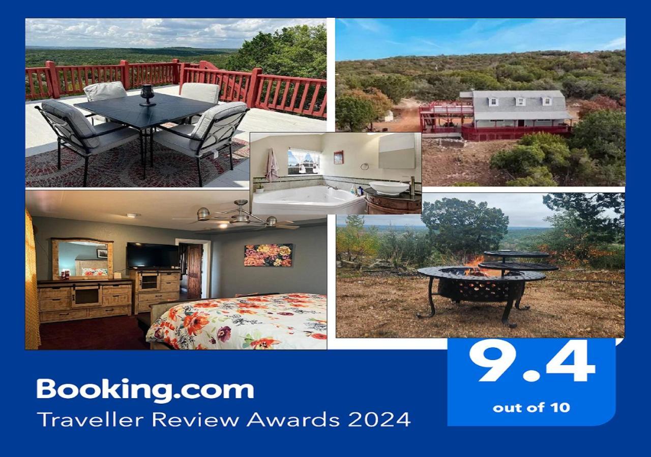 Entire 2Br 2Ba Hilltop View Home Sleeps 7 Pets 4 Acres Jacuzzi Central Ac Kingbeds Free Wifi-Parking Kitchen Washerdryer Starry Terrace Two Sunset Dining Patios Grill Stovetop Oven Fridge Onsitewoodedhiking Wildlife Coveredpatio4Pets & Birds Singing! Marble Falls Ngoại thất bức ảnh